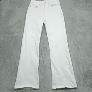 7 For All Man Kind Jeans Womens 27 White Denim Slim Bootcut Preppy High Rise